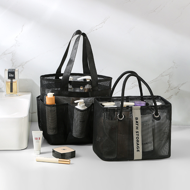 Bath Bag, Portable Toiletry Bag, Men's Waterproof Shower and Bathroom Storage Bag, Large Storage Basket