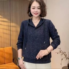 一件代发直播爆款2025秋季新款时尚连帽复古印花宽松显瘦长袖卫衣
