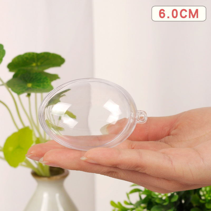 Bola de acrílico transparente, bola de Navidad, árbol de Navidad, fiesta de boda, bola decorativa, caja de embalaje de bola redonda de plástico que se puede abrir y cerrar