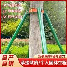 镀锌钢管树木支架防风大树支撑套架护树架园林绿化抱箍金属固定器