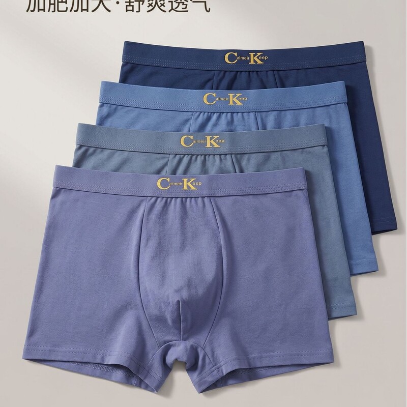 Plus-Size Men's Boxer Briefs, Extra Large, Loose Fit, Breathable Men's Shorts