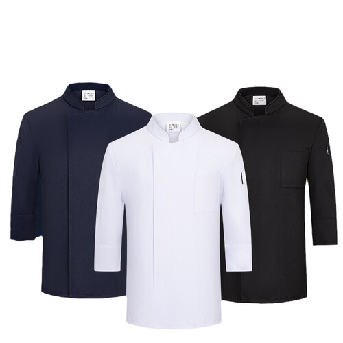 Chef's work clothes, seven-quarter sleeves, autumn hotel catering, hot pot restaurant, back kitchen, bakers, high-end kitchen clothes