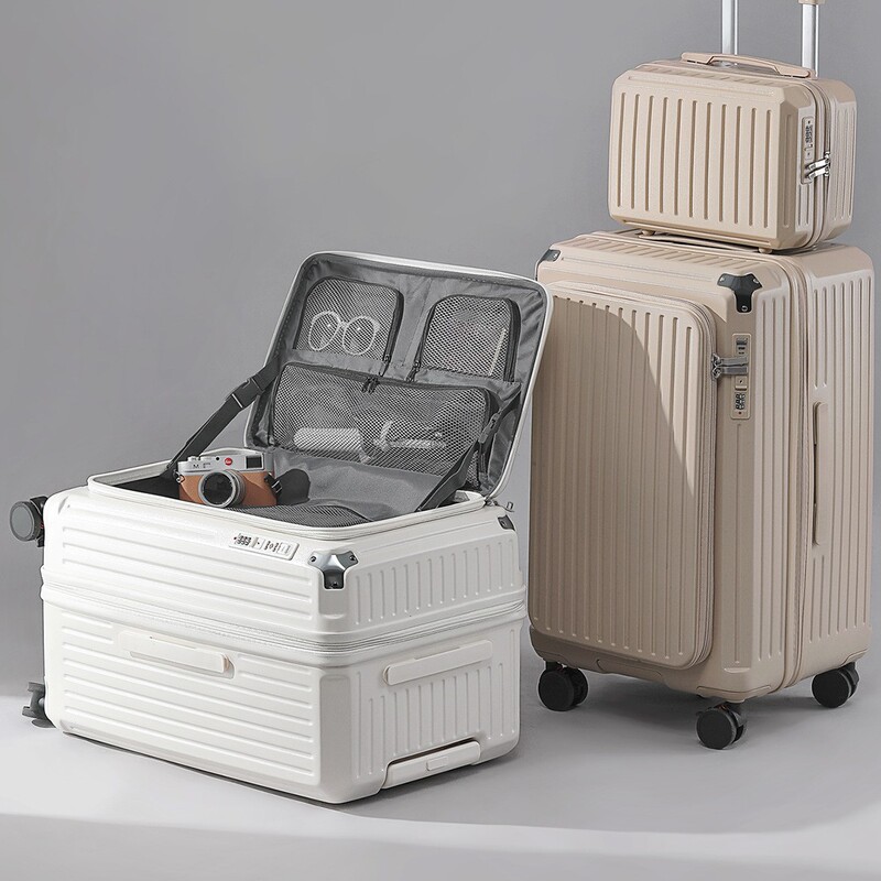 Side-opening large-capacity expandable five-wheel luggage suitcase for men and women, carry-on trolley case with combination lock, mother-and-child travel case Side-opening large-capacity expandable five-wheel luggage suitcase for men and women, carry-on trolley case with combination lock, mother-and-child travel case