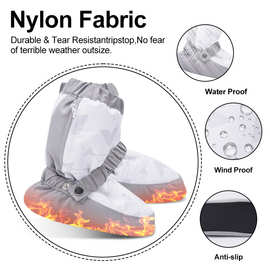 新款冬季男女户外雪地电暖靴子加热充电宝脚宝发热电热鞋智能控温