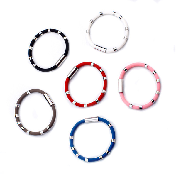 silicone fashionable bracelet stainless steel
