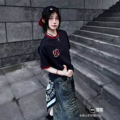 跨境外贸2025S夏季新款MLB/NY立体毛巾绣男女时尚基础圆领短袖T恤