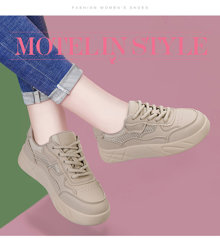 Giày sneaker nữ da thật màu trắng lưới thoáng khí đế bằng mùa hè 2025 — JST 7193 màu đen kiểu nửa kéo, gót cao 6cm, JST 1802- 1m màu, chiều cao gót 4CM, LJ 33005 màu mơ nhạt gót cao 3.5cm, LJ 33005m gót trắng cao 3.5cm chi tiết 2