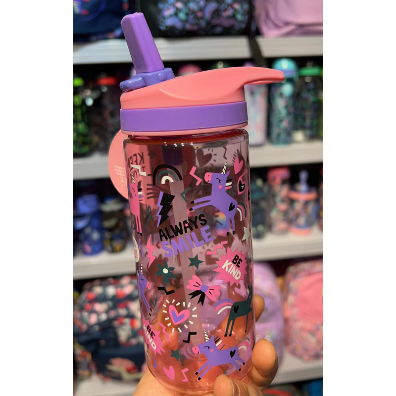 Australia smiggle silicona boca de paja tetera de agua de los estudiantes de la escuela primaria taza de agua para niños taza de mano