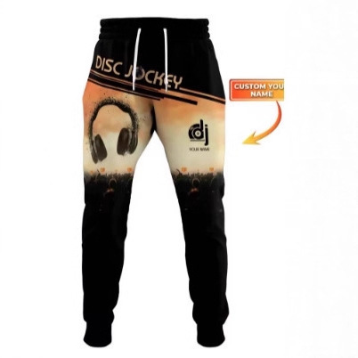 Dj Neon Light Guitar 3D Full Print Sweatpants Autumn Fashion Men's Casual Jogger Pants Sweatpants