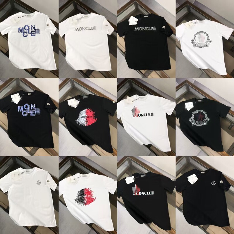 Cross-Border High-End Version New Mon Full-Print Velcro Patch Printed Short-Sleeve Unisex T-Shirt Couple's Outfit Cross-Border High-End Version New Mon Full-Print Velcro Patch Printed Short-Sleeve Unisex T-Shirt Couple's Outfit