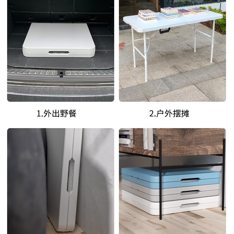 Folding table wholesale outdoor stall portable household square long table learning dining table stall tables and chairs