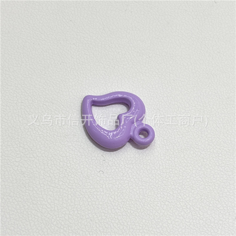 吊孔亚克力烤漆爱心形隔珠串珠配件手机链钥匙链手工diy饰品材料|undefined
