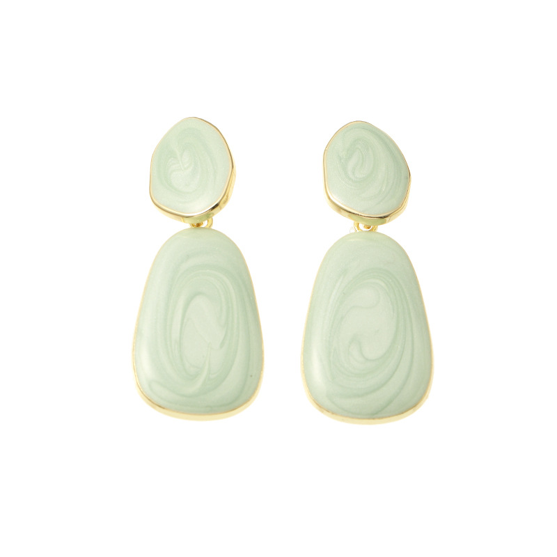 Fashion Oval Candy Color Earrings display picture 5