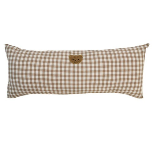 Korean ins style bear head cotton plaid children's pillow pillow baby long pillow crib guard anti-collision strip