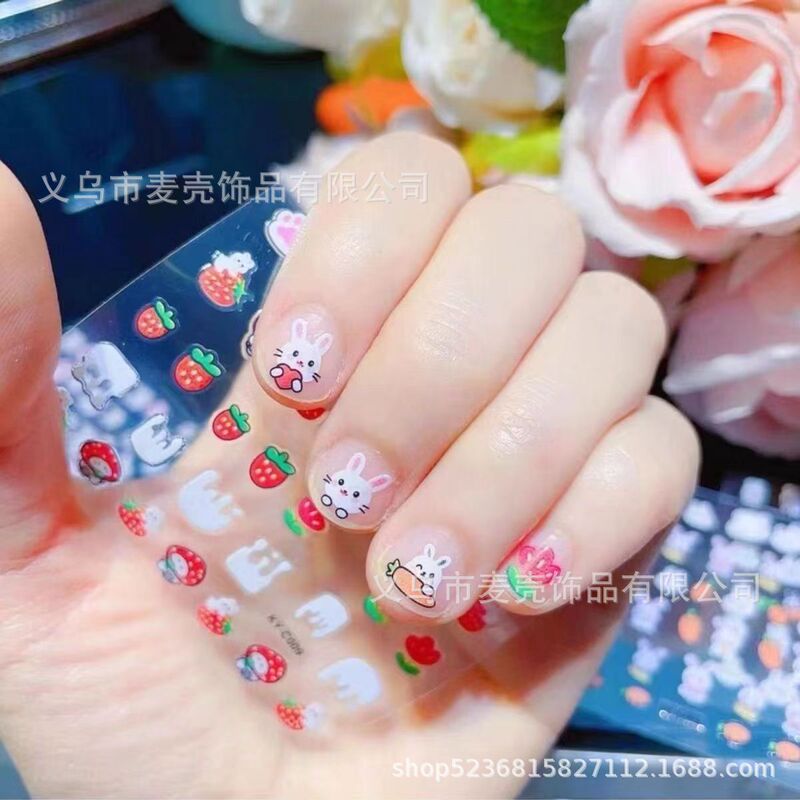 Children's Luminous Nail Stickers Cartoon Bunny Decal Princess Baby Kindergarten Reward Stickers Toy Nail Stickers Children's Luminous Nail Stickers Cartoon Bunny Decal Princess Baby Kindergarten Reward Stickers Toy Nail Stickers