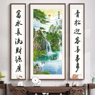 十字绣厂家抖音快手小红书一件代发2026新款线绣客厅刺绣源远流长