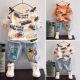 Cross-border Children's Wear Summer New Boys' Baby Children's Short-sleeved suit Cartoon Casual Short-sleeved suit Two-piece Trendy