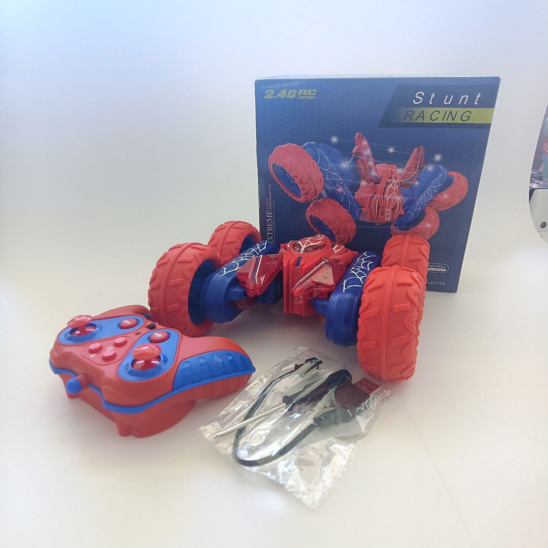 Aliexpress 360 ° vehículo de control remoto rotación de doble cara luces anti-caída vehículo todoterreno 2.4 mariposa vehículo de deformación de cuatro ruedas