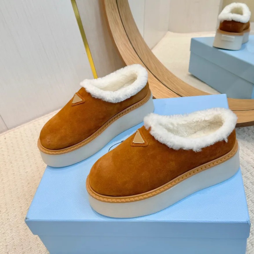Qadın qışlıq xəzli snow boot çəkmə, platform altlıq