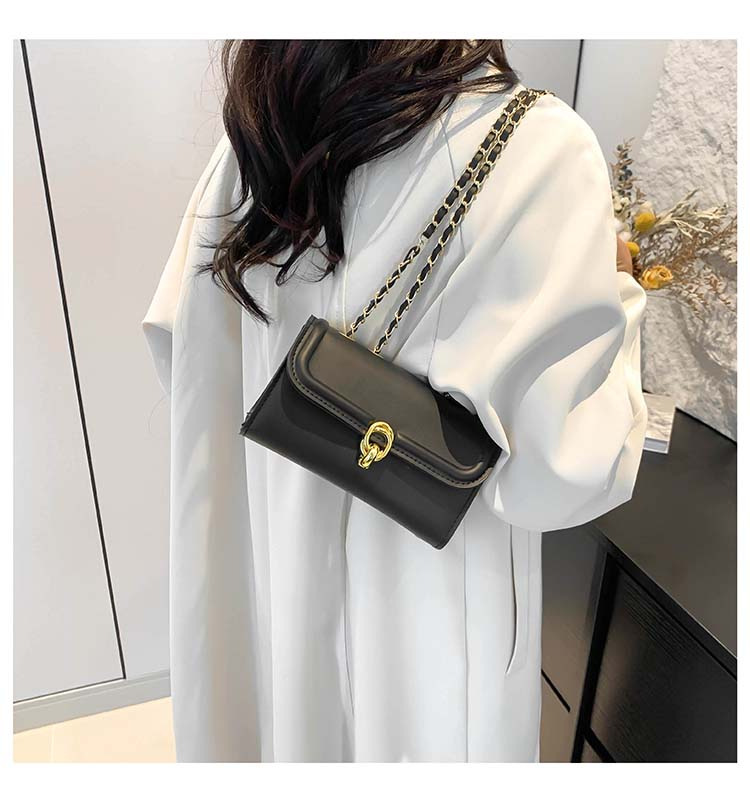 Cataramă cu lanț, ocazional, crossbody cu umăr, personalitate, culoare solidă, simplu 2024, frumos, pătrat mic, pentru femei_voghion.com