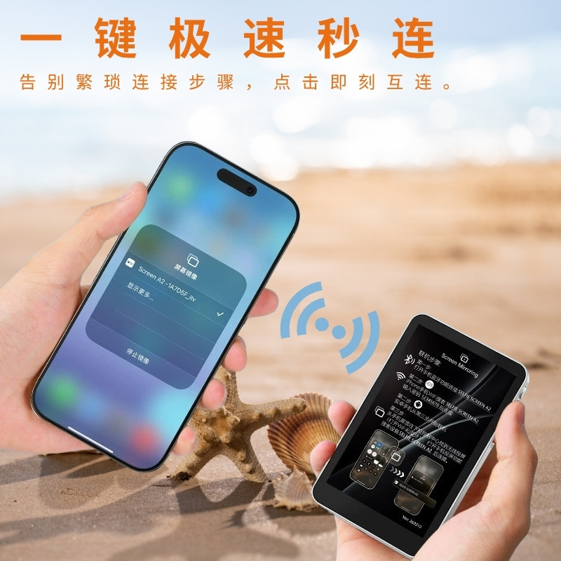 自撮りスクリーン ワイヤレス携帯電話自撮り磁気投影スクリーン インターネット有名人ライブブロードキャスト自撮りディスプレイ携帯電話背面分割スクリーン|undefined
