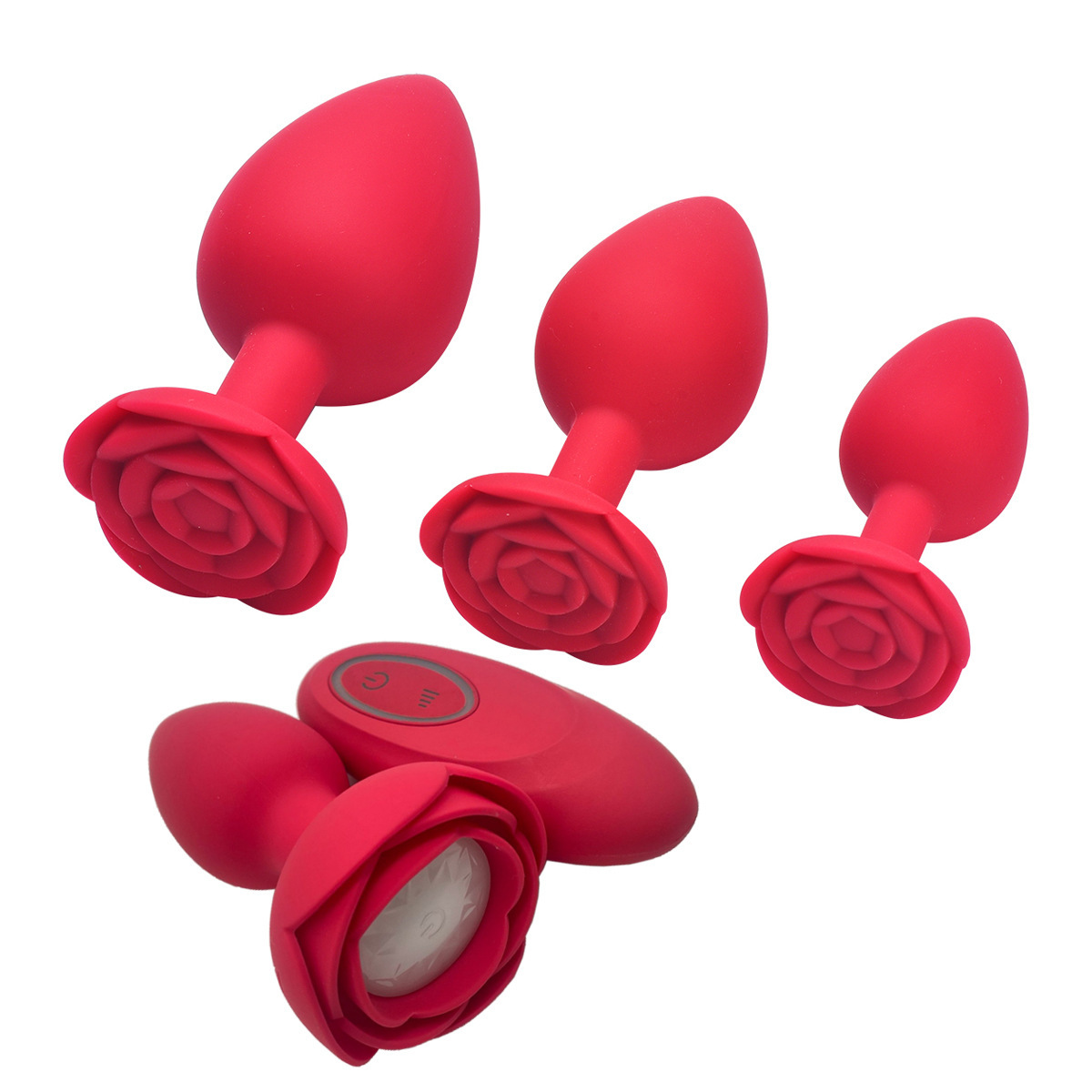 Nuovo plug anale in silicone a forma di rosa rossa, giocattoli alternativi e prodotti di intrattenimento_voghion.com