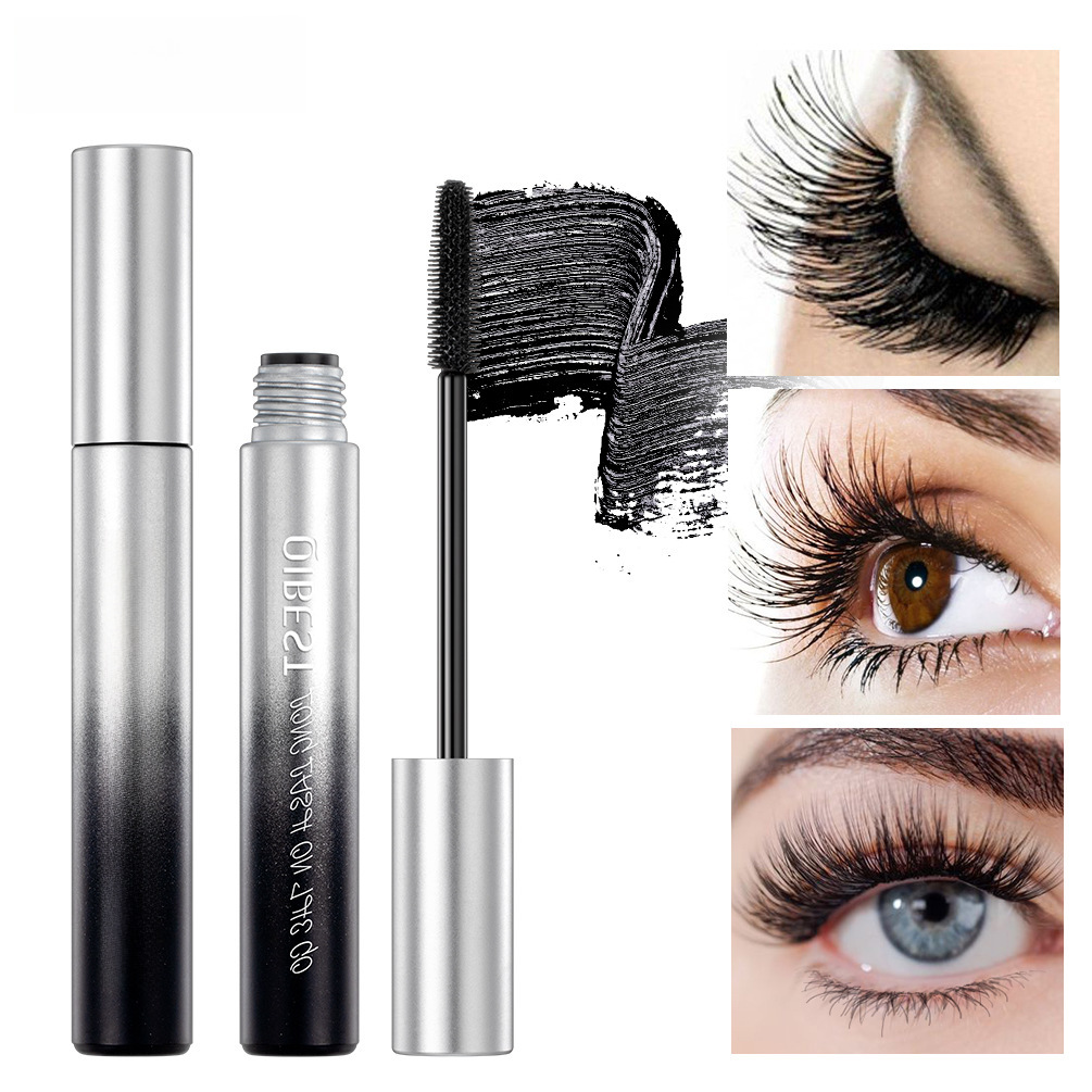 QIBEST mascara waterproof not easy to smudges long thick curling long lasting shaping big eye eyelash makeup