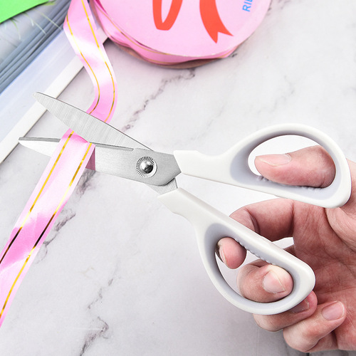 Factory supply stainless steel office scissors office cutting paper stationery scissors student diy art scissors