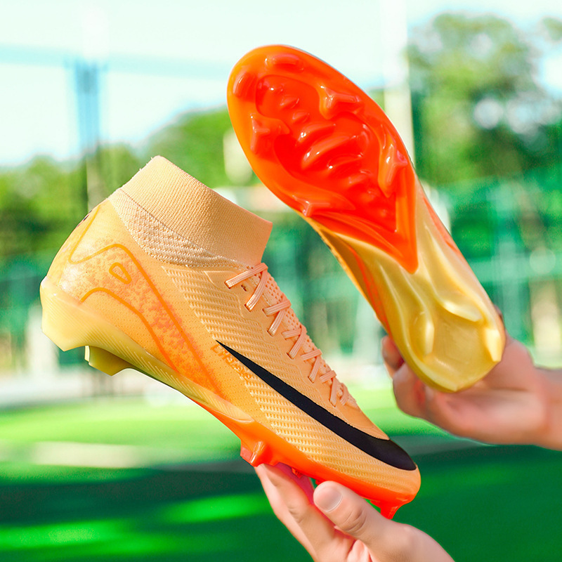 Zapatos de Entrenamiento de Fútbol AG TF de Caucho y Malla, Ligeros, para Pastizales Artificiales
