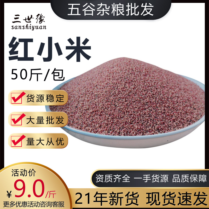 批發紅小米 廠家銷售五谷雜糧原料散裝 OEM代工貼牌