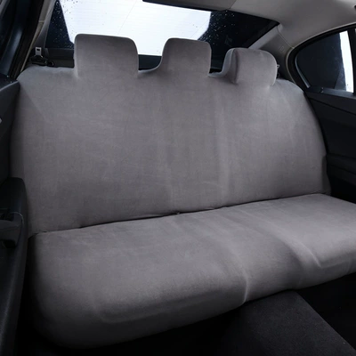 Thickened elastic car rear seat cover made of German velvet fabric, integrated backrest and seat cushion cover, suitable for all seasons (Universal seat cover) - dark-gray-derong-rear-seat-cover-1-piece-universal-one-size-fits-all