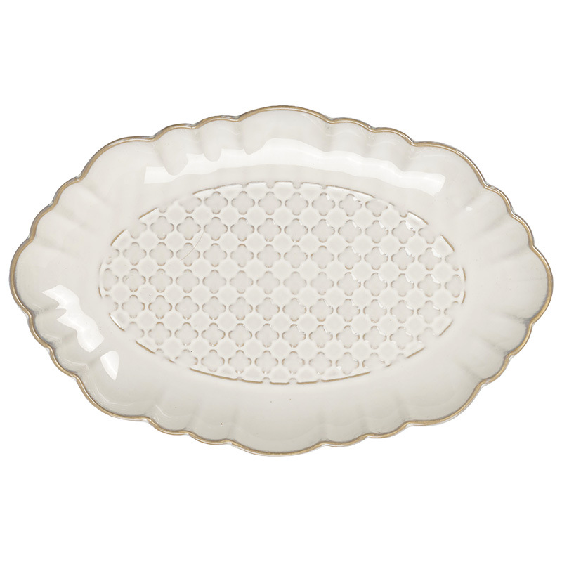 Plato de cerámica exquisito, plato de pescado grande, plato de comida japonés, plato largo, plato de platos caseros, plato de comida occidental al por mayor