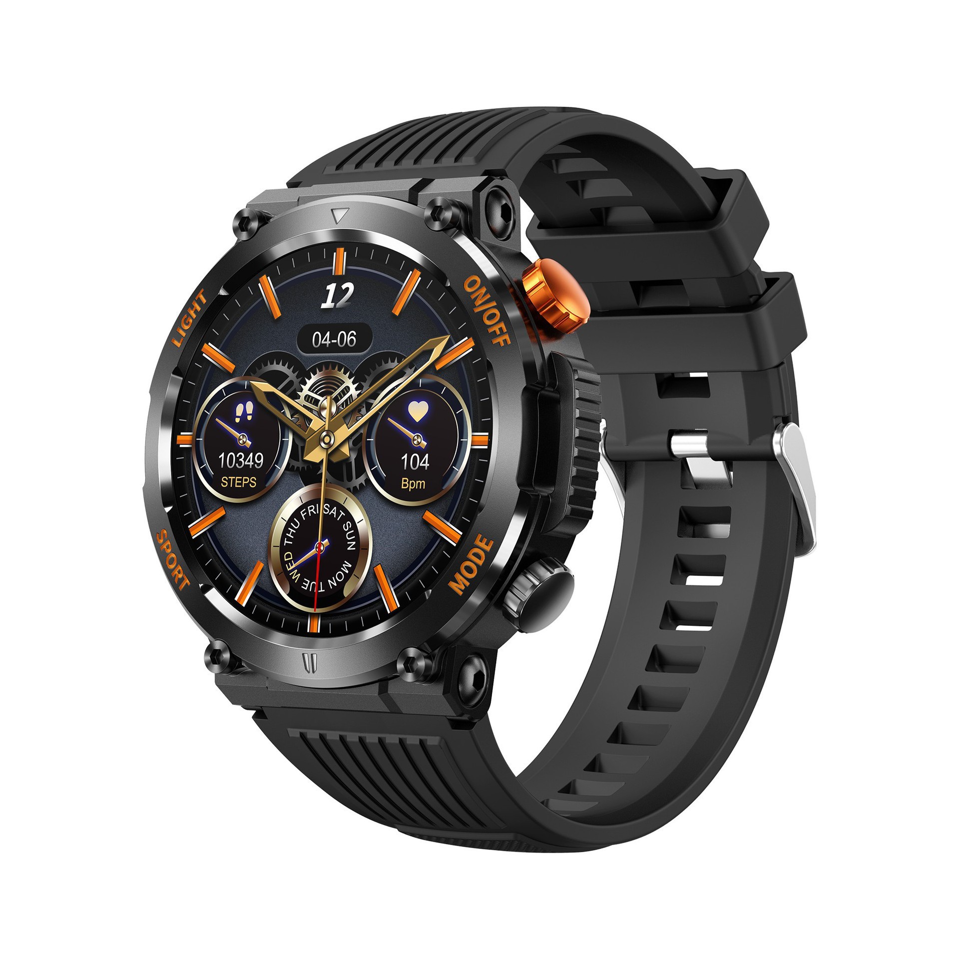 HT17 Smartwatch Rugged Outdoor Bluetooth Calling Compass Heart Rate And Sleep Monitoring Weather Tracking For Sports_voghion.com