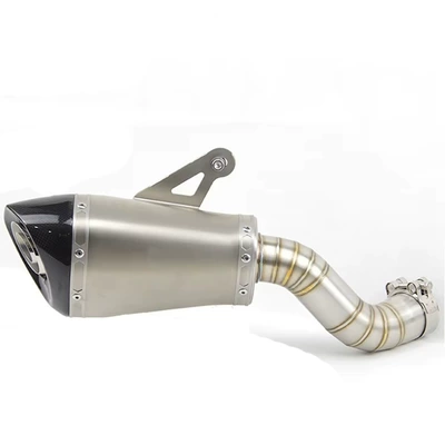 Motorcycle exhaust pipe rear section connected to the original - z900-tail-row