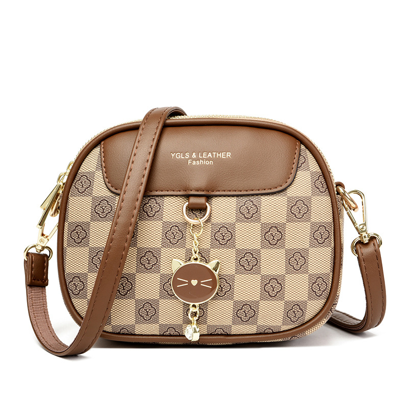 Νέα γυναικεία τσάντα, χιαστί μονό ώμου, μοντέρνο και ευέλικτο, απλό κρεμαστό μενταγιόν, κορεάτικη έκδοση 3411_voghion.com