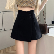 夏季新款a字裙裤女欧美时尚遮跨热裤性感裤裙胖m大码显瘦阔腿短裤