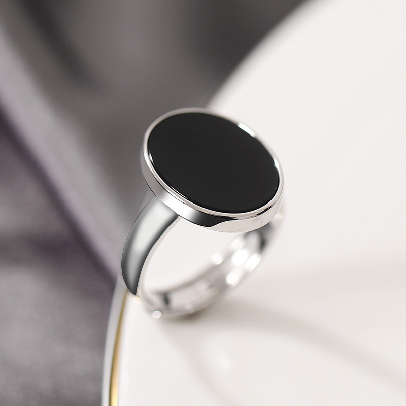 Oval Ring For Women Classic Flat Design Elegant Fine Jewelry_voghion.com