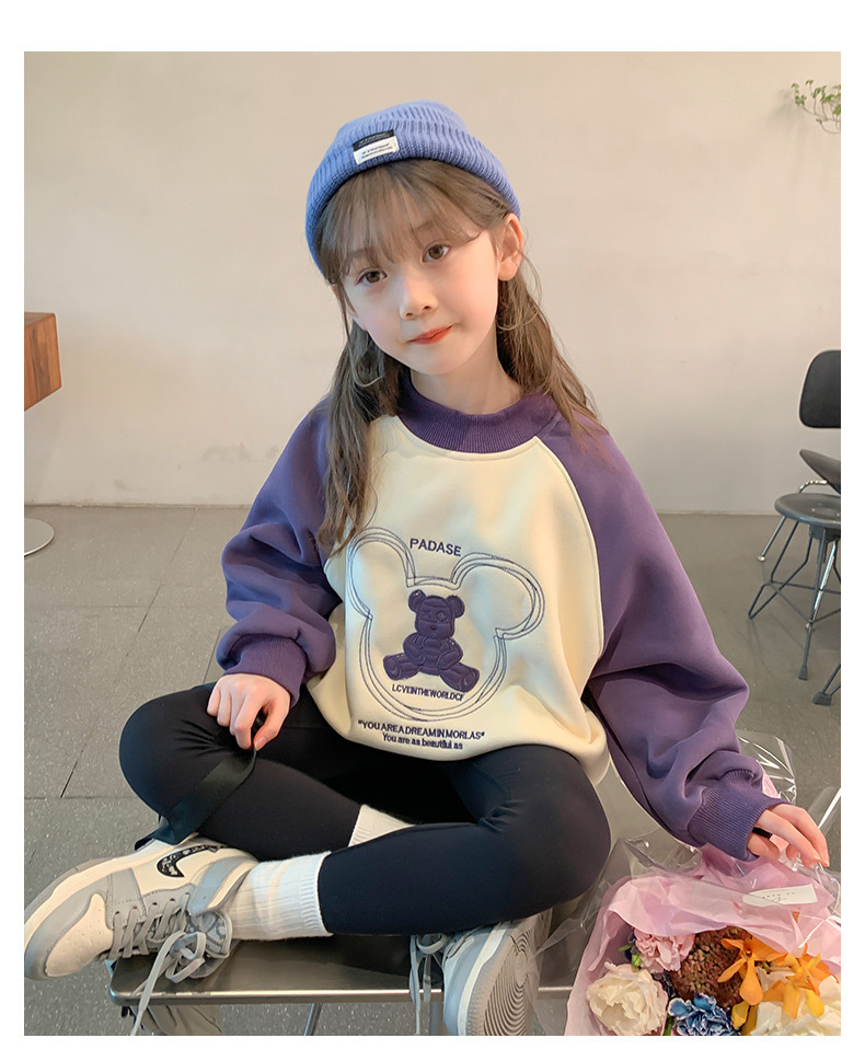 Felpa con cappuccio per bambine e autunno 2024 nuova maglietta in stile western per bambine di medie dimensioni, abbigliamento primaverile per 12 anni_voghion.com