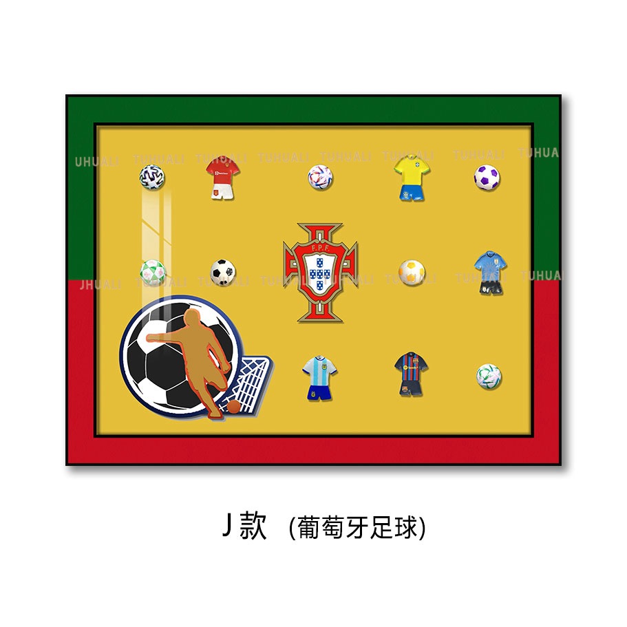 Sala de estar Entrada Niño Fútbol Decoración Pintura C Ronnell Ma Fútbol Estrella Colgante Pintura física tridimensional