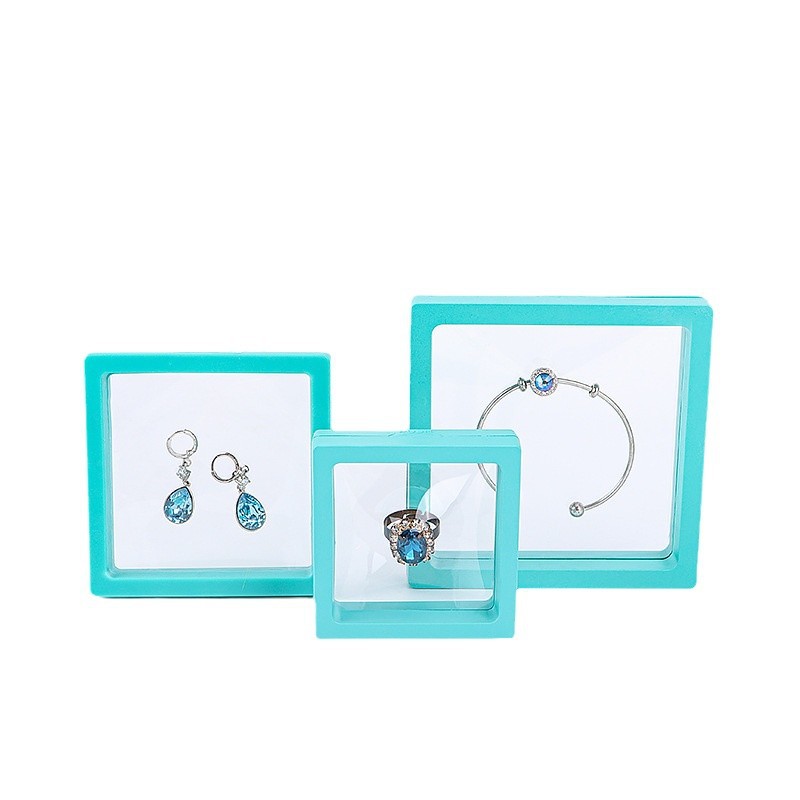 Caja flotante transparente de PE para joyas, anillos, collares y pulseras, con compartimentos tipo cajón. image 6