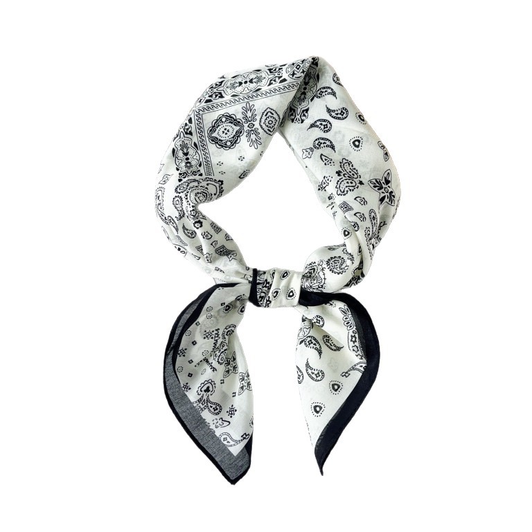 Primavera y verano nuevo estilo retro anacardo flor seda algodón bufanda cuadrada bufanda de seda pequeña bufanda de mujer cuello de temperamento de alta calidad bufanda fina