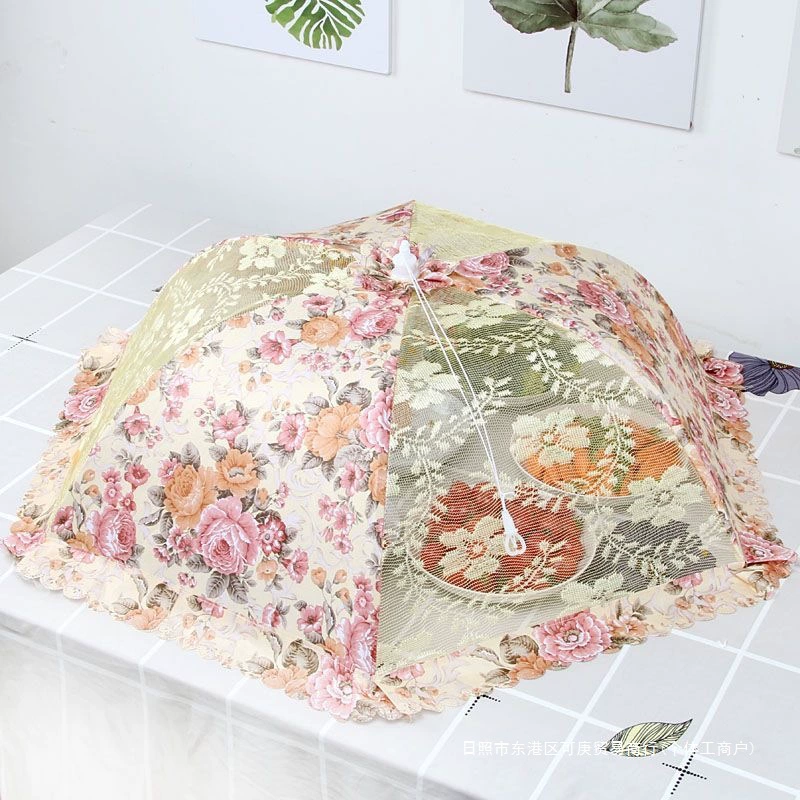 Vegetable cover 2025 new home dining table cover meal cover foldable leftovers dustproof cover rice table dust cover