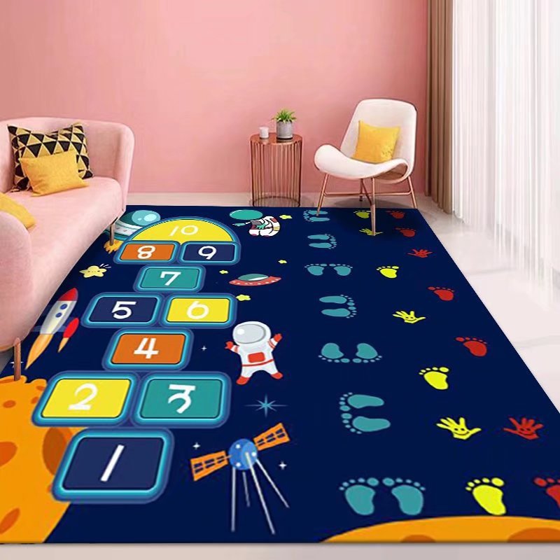 Children's Cartoon Household Hopscotch Floor Mat Kindergarten Early Education Foot Mat Game Living Room Bedroom Full Carpet Wholesale