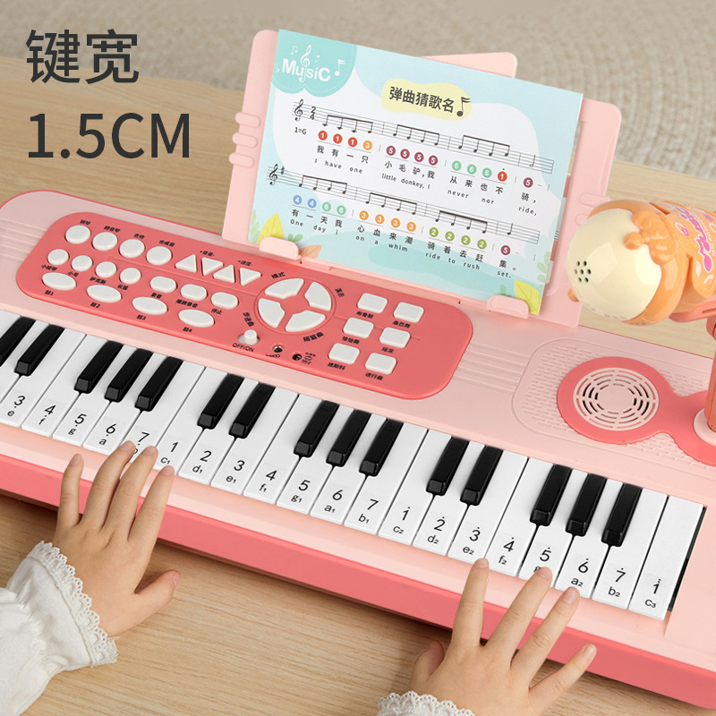 Children's electronic keyboard for beginners, boys and girls, home use, with microphone, 37 keys, baby piano toy, birthday gift
