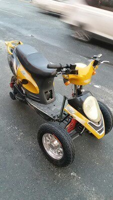 DIY four-wheeler accessories, 2-wheel modified inverted three-wheeler front axle frame, ATV suspension, brake, and steering assembly