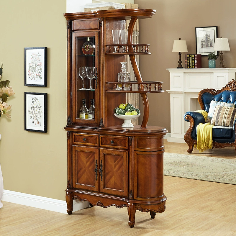 Американский solid wood винный шкаф-поделение для гостиной, прихожей, двойной стилистики европейский стиль, прихожая, ветеринар