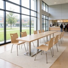 学生学校食堂餐桌椅不锈钢曲木椅餐厅桌椅公司工厂员工饭堂餐椅