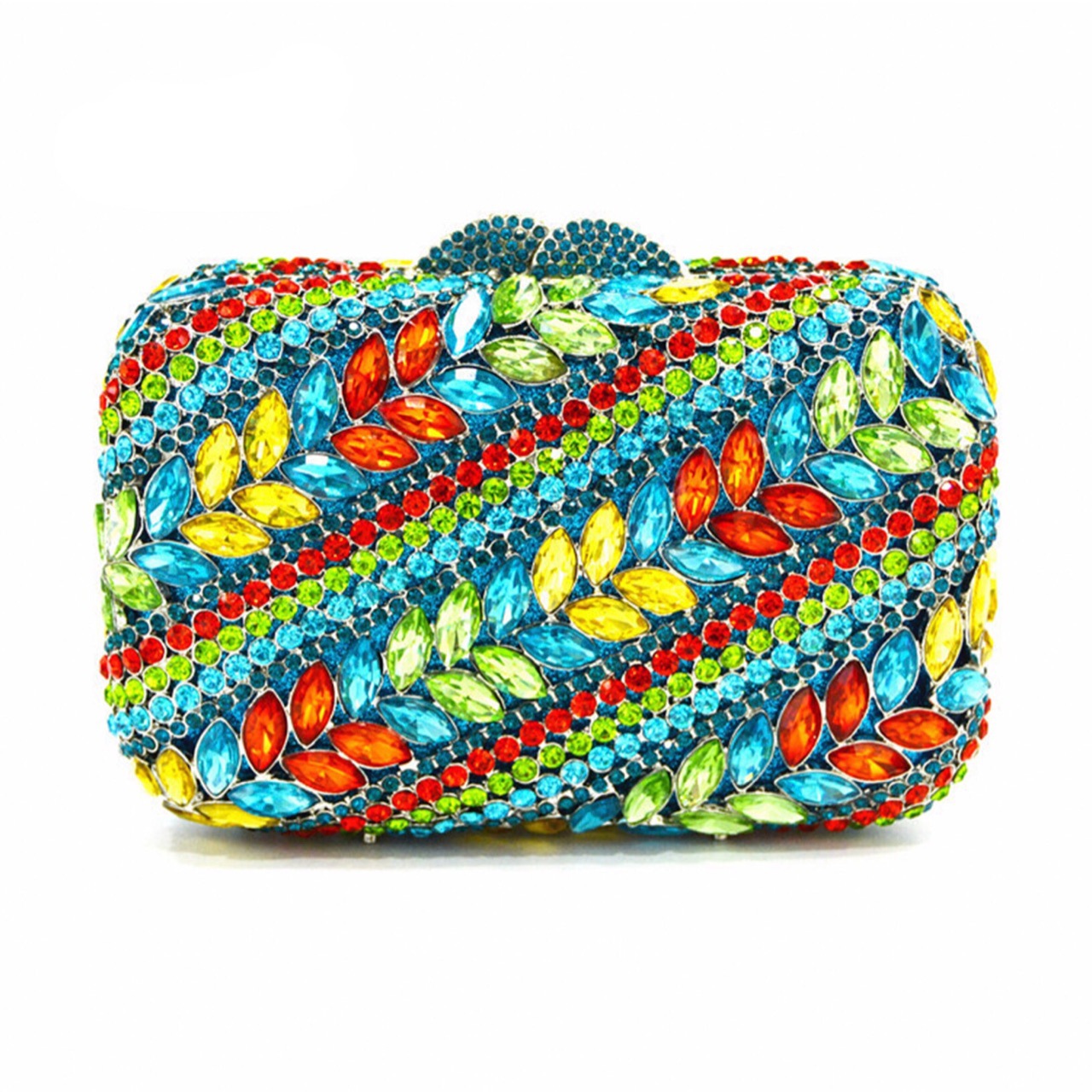 Túi clutch dạ hội đính kim cương xếp ly nhỏ khóa từ tính — Cá tính đặt làm chi tiết 8