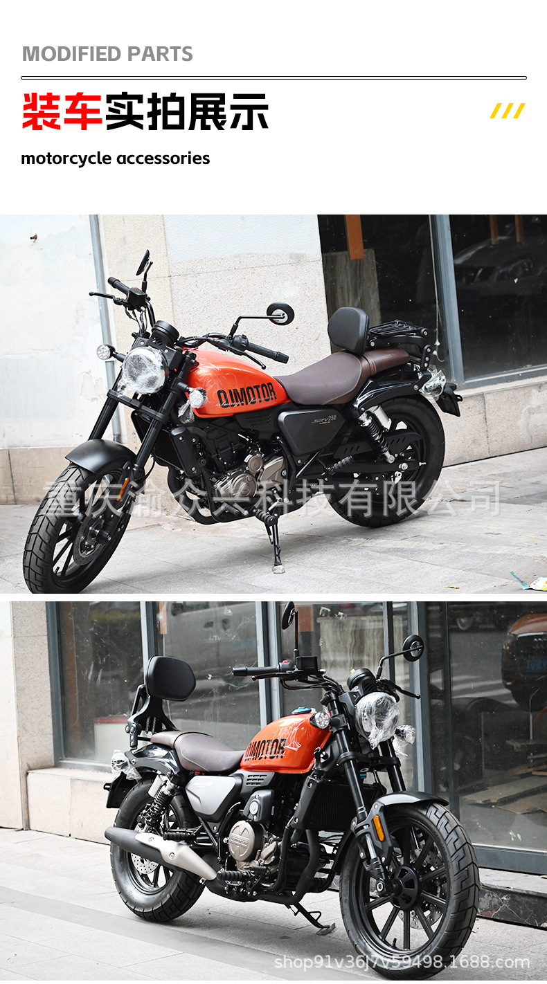 Suitable for Qianjiang Flash 250 Folding Backrest Driver Backrest Passenger Backrest Motorcycle Folding Backrest Modification Accessories
