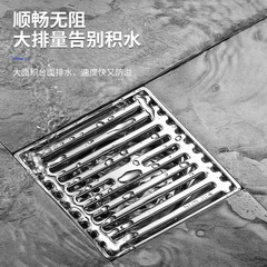 Bathroom sanitary ware long rectangular round washing machine anti-mosquito magnetic 304 stainless steel glossy deodorizing floor drain